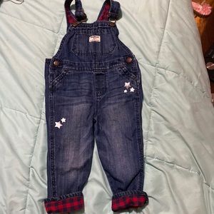 EUC OshKosh denim overalls size 3T
